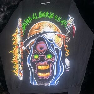 Jean Dawson Delusional World Champion Grim Reaper Long Sleeve T-Shirt Black Tour
